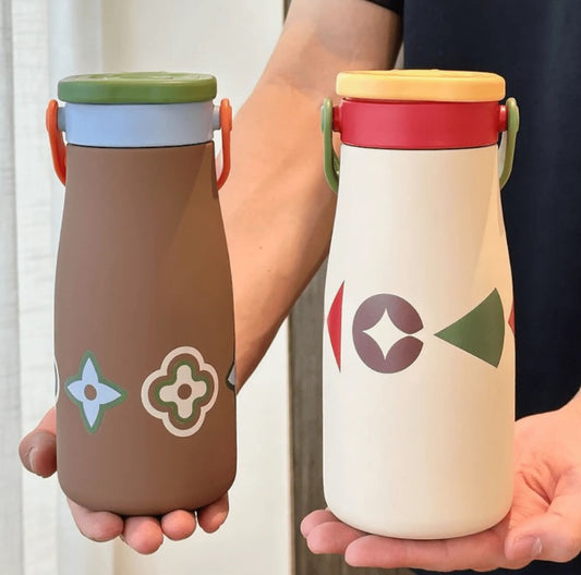 Portable Leakproof Stainless Steel Thermos Cup with Handle(600ml)