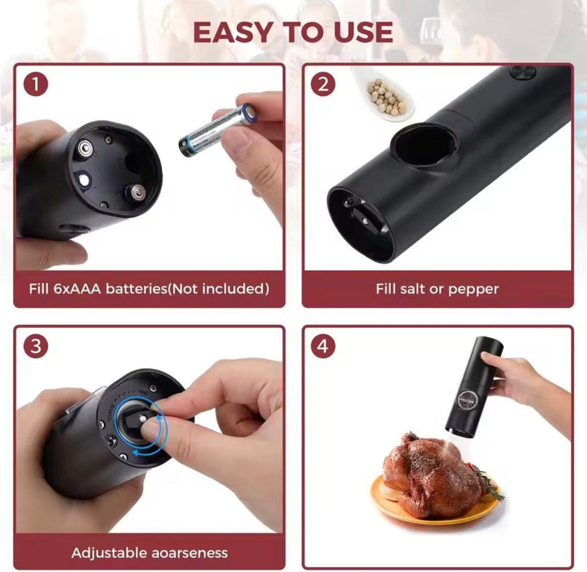 Electric Salt and Pepper Grinder