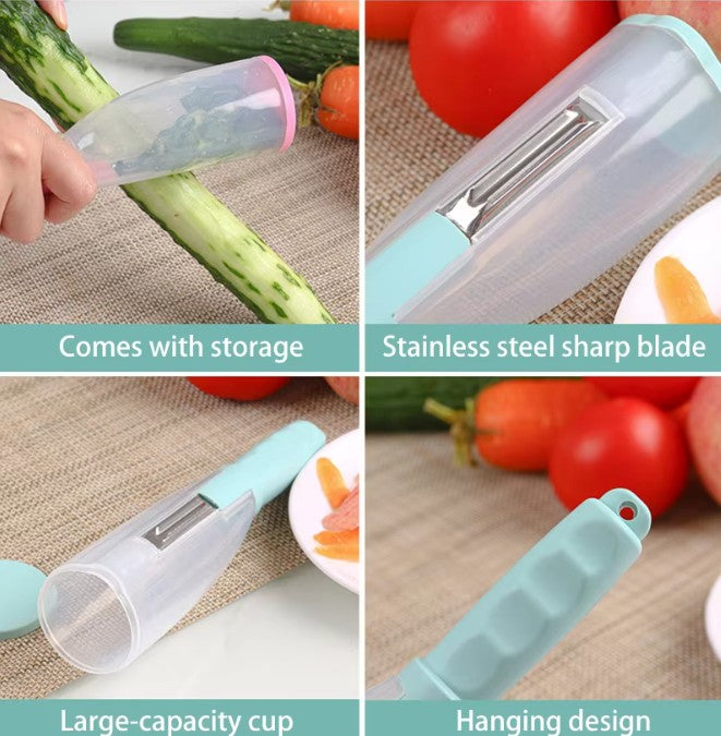 Peeling Knife With Storage Tube